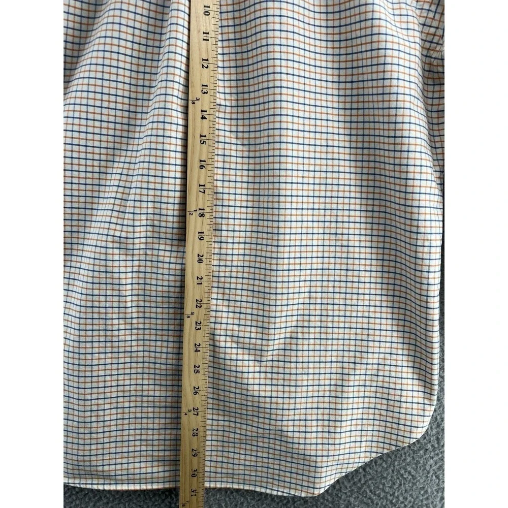 Polo Ralph‎ Lauren Shirt Mens 16.5 Classic Fit Tattersall Check Flesh Pony